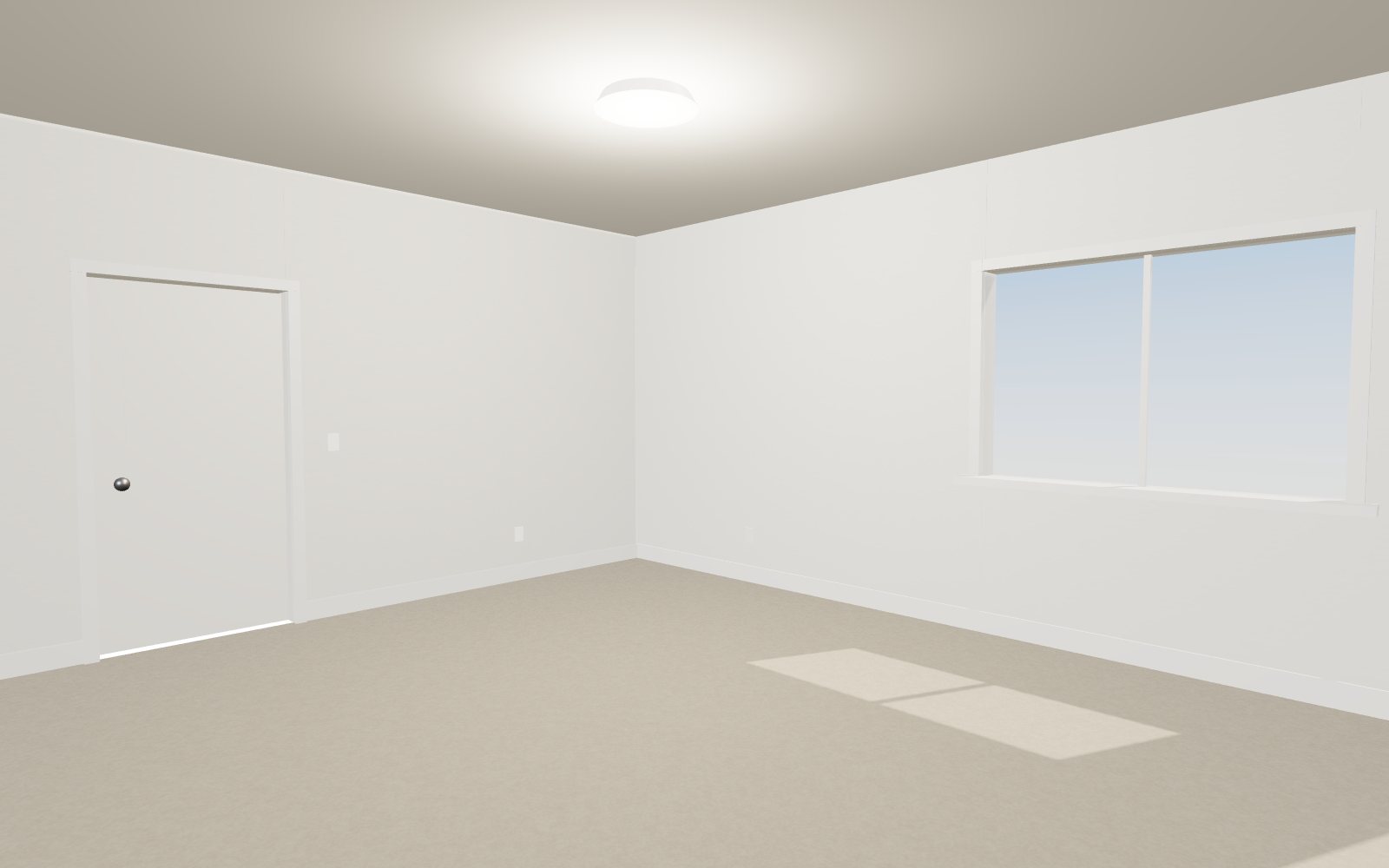 After: fresh paint and clean carpet